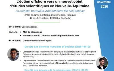 Journée sur l’éolien offshore en Nouvelle-Aquitaine : programme et inscription